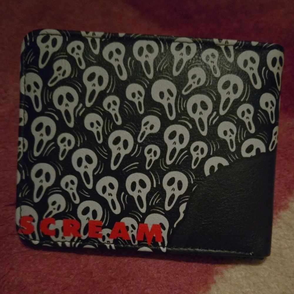 New Scream Ghostface Halloween Horror Leather Wallet